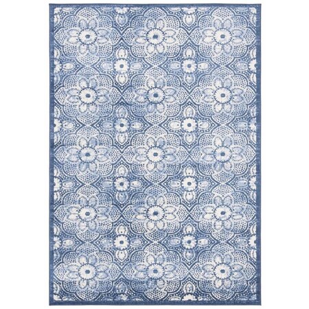 Safavieh 4 x 6 ft. Martha Stewart 28 Power Loomed Rectangle Area Rug Navy & Creme MSR2862N-4